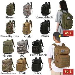 25L/50L Tactical Backpack Molle Bag Outdoor Bags Backpack for Hiking Camping Trekking Hunting Fishing GYM Bags Backpacks