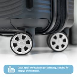 4/8Pcs Silver Replace Wheel with Screw For Travel Luggage Suitcase Wheels 55mm Axles Repair Kit Luggage Wheel Replacement DIY