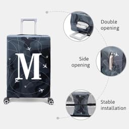 Stretch Fabric Luggage Protective Cover Dust Cover Anti-Scratch Suitcase Suit for 18-32 Inch Bag White Letter Travel Accessories