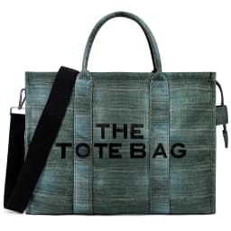 Denim Canvas Tote Bag For Women Large Capacity Color Canvas Bucket Tote Handbags Casual Shoulder Crossbody Bags