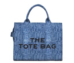 Denim Canvas Tote Bag For Women Large Capacity Color Canvas Bucket Tote Handbags Casual Shoulder Crossbody Bags