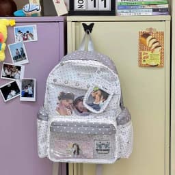 New Y2K Cute Star Polka Dot Ita Backpack Large Capacity Student Schoolbag DIY Display Outdoor Knapsack Casual Travel Rucksacks