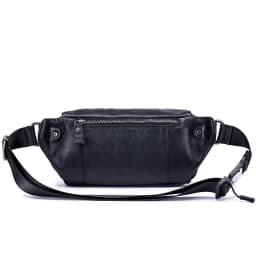 GenuineLeather Fanny Packs for Men Belt Bag Fashionable Waist Pack Sling Crossbody Bag for Workout Travel Camping Hiking Walking