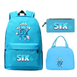 Fun Six Seven Print 3Pcs/Set Backpack Teen Boy Girl Back To School Schoolbag 67 Italian Brainrot Lunch Bag Rucksack Pencil Case