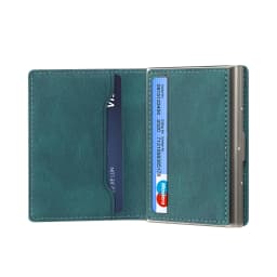 Denior Magsafe Magnetic Card Bag, Press Type Automatic Pop-Up Multifunctional Card Box, Can Hold 6-10 Credit Cards Leather Walle