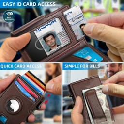 Men's Short Bifold Aluminum Case Wallet, Multi Card Slot Credit Card Holder, Durable Metal Wallet Ideal for Business & Daily Use