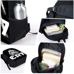 Football Black Print Single Layer Backpack for Boy/Girls Best Gifts 2D Flat Cartoon SchoolBag for Children Bags
