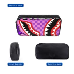 1/2/3/4/5PCS Trendy Shark Graphic Backpack Set | Perfect for School & Daily Adventures