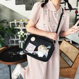 Japanese High School Girls Crossbody Bags PU JK Handbags Transparent Itabag Women New ita bags Leather Shoulder Bag Bolso
