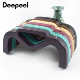 1Pc 25cm Wooden Bag Handle for Purse Frame Wallet Clourse Clip Kiss Clasp Women's Handbag DIY Sewing Bracket Bags Accessories