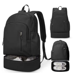 Sports Backpack for Women Men Gym Backpack with Shoe Compartment Foldable Travel Backpack Waterproof Sport Bag for Swimming Yoga