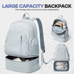 Sports Backpack for Women Men Gym Backpack with Shoe Compartment Foldable Travel Backpack Waterproof Sport Bag for Swimming Yoga