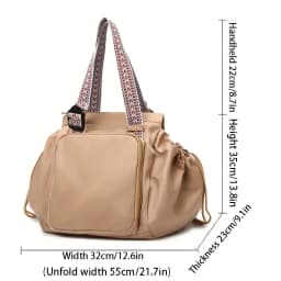 Fitness Gym Bag with Handles, Large Capacity Travel Storage Backpack & Multipurpose Convertible Cradle Design Oxford Fabric