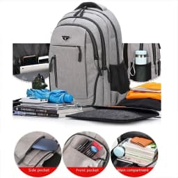 Large Capacity Backpack Men Laptop Backpacks 15.6 Oxford Black Solid High School Bags Teen College Boy Gril Student Backpack