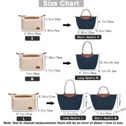 EverToner Nylon Insert Organizer Bag for Longch-mp LE PLIAGE Bag Luxury Handbags Travel Inner Purse Portable Makeup Bags