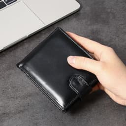 2026 New Men's Genuine Leather Wallet Top Layer Cowhide Short Horizontal Wallet Coin Pocket Card Holder