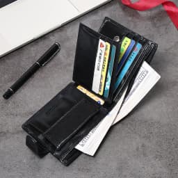 2026 New Men's Genuine Leather Wallet Top Layer Cowhide Short Horizontal Wallet Coin Pocket Card Holder