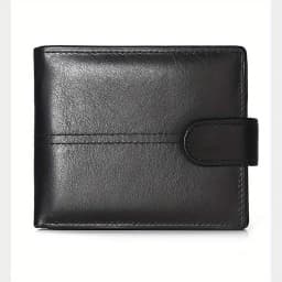 Men's Genuine Leather Wallet, Rfid Anti-Theft Brush, Anti-Magnetic, Short Coin Purse, Large Capacity, Multi-Slot Buckle Wallet