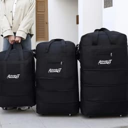 Expandable Rolling Duffel Bag Suitcases with Wheels, Foldable Luggage Bag | Sturdy Handle, Durable Fabric, Rolling Travel Bag Duffel Bag for Men Women