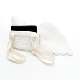 New Adjustable Straps Angel Wings Backpack Polyester Zipper Lolita Backpack White Color Backpack JK Uniform