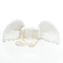 New Adjustable Straps Angel Wings Backpack Polyester Zipper Lolita Backpack White Color Backpack JK Uniform