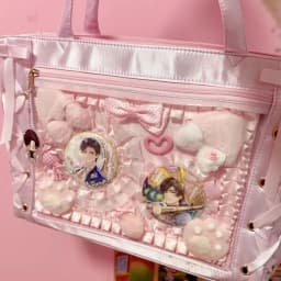 Pink Finished Ita Board Cute Plush Style Ita Bag Pin Badge Organizer Badge Organizer Board Itabag Accessories
