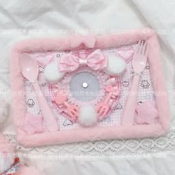 Pink Finished Ita Board Cute Plush Style Ita Bag Pin Badge Organizer Badge Organizer Board Itabag Accessories