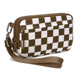 Wristlet Wallets for Women Nylon Quilted Wallet with 4 Zippers, Travel Credit Card Holder Cell Phone Organizer