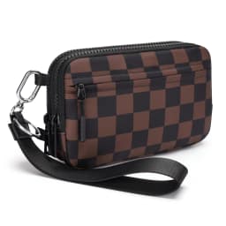 Wristlet Wallets for Women Nylon Quilted Wallet with 4 Zippers, Travel Credit Card Holder Cell Phone Organizer