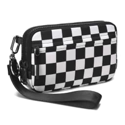 Wristlet Wallets for Women Nylon Quilted Wallet with 4 Zippers, Travel Credit Card Holder Cell Phone Organizer