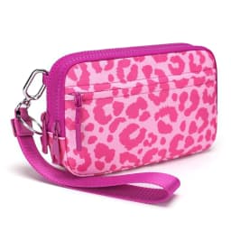 Wristlet Wallets for Women Nylon Quilted Wallet with 4 Zippers, Travel Credit Card Holder Cell Phone Organizer