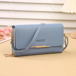 Women’s Mid-Size Wallet Bag – Convertible Shoulder Clutch with Coin Pocket, Multifunctional Design