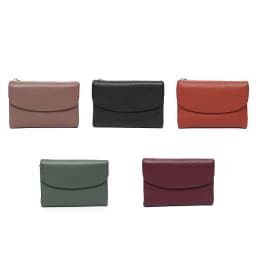 Women‘s Minimalist Short Wallet Classic Real Leather Magnet Flap Trifold Coin Purse Multi Slots Card Holder Portable Daily Use