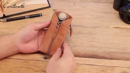 CONTACT'S Vintage Genuine Leather Key Wallet Women Keychain Covers Zipper Key Case Bag Men Key Holder Housekeeper Keys Organizer
