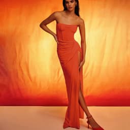 Summer New Women's Sexy Breast Wrapping, Backless Dress Red Wrinkled Hem Split Party Ceremonial Dress Long Dress