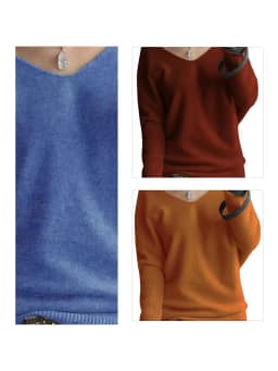 Knitted Wool Sweater Cashmere Sweaters Women's 100% Merino Wool V-Neck Vintage Pullover Winter Autumn Jumper Clothing Top Female