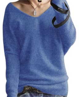 Knitted Wool Sweater Cashmere Sweaters Women's 100% Merino Wool V-Neck Vintage Pullover Winter Autumn Jumper Clothing Top Female