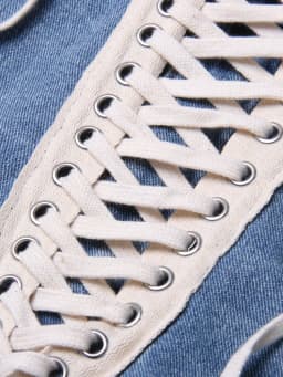 TWOTWINSTYLE Patchwork Ribbons Denim Shorts For Women High Waist Hollow Out Casual Streetwear Short Trousers Female Fashion 2022