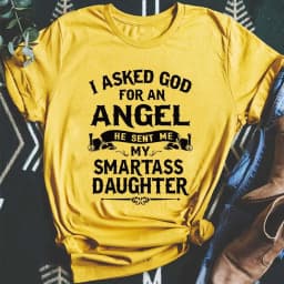 My Daughter Is Angel Print Women T Shirt Short Sleeve O Neck Loose Women Tshirt Ladies Tee Shirt Tops Clothes Camisetas Mujer