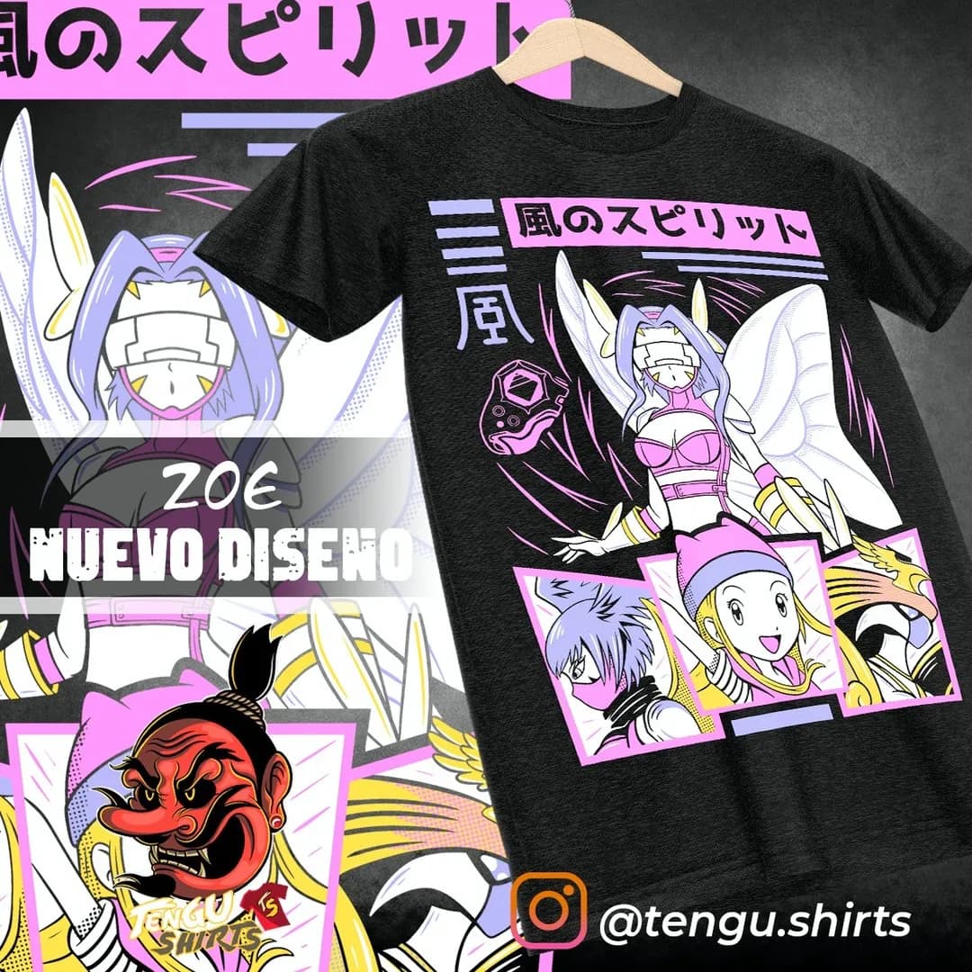 Agumon Adventure T-shirt Fairimon Digimon Anime Tee gift clothes