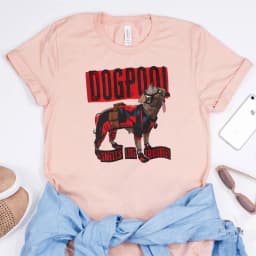 Dogpool T-Shirt Funny Dog Superhero Tee Dead Pool and Wolverine Inspired Tee Retro Wade and Logan Shirt Cute Y2k Dog Lover Shirt
