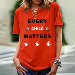 Every Child Matters Print Women T Shirt Short Sleeve O Neck Loose Women Tshirt Ladies Tee Shirt Tops Clothes Camisetas Mujer