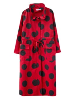 2026 Autumn Winter Oversized Polka Dot Long Trench Coat For Women Clothes Stand Collar Drawstring Fashion Casual Loose Outerwear