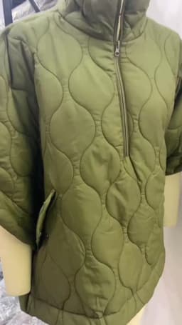 XEASY Women Jacket Capes And Poncho Autumn Woman Clothes Solid Quilted Coats Zippers Cardigan For Women Casual Oversized Jacket