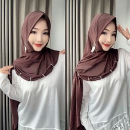 Fashion 2026 Muslim Wrap Women Easy Wear Head Hijabs With Earring
