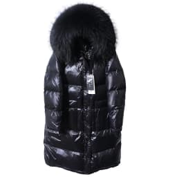 Maomaokong 2026 Women Winter Black Loose Long Down Jacket Real Fox Fur Collar Hooded Fashion Waterproof Female Extra Large Coat