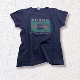 Y2k Fashion Woman Blouse 2023 Summer Women Crop Tops Brasil Rhinestone Graphic T Shirts Woman Clothing O Neck Short Sleeve New