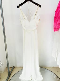 HIGH STREET Newest Fashion Summer 2026 Designer Women Spaghetti Strap Stunning Strass Stone Didmonds Beading Straight Jumpsuit