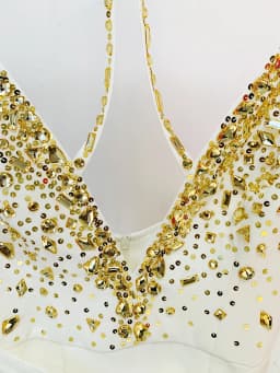 HIGH STREET Newest Fashion Summer 2026 Designer Women Spaghetti Strap Stunning Strass Stone Didmonds Beading Straight Jumpsuit