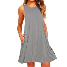 Women Black Blue Summer Dress 2025 Polyester Short Sleeve O-Neck Tops Casual Loose Dress Female Street White Dress Sexy Vestidos